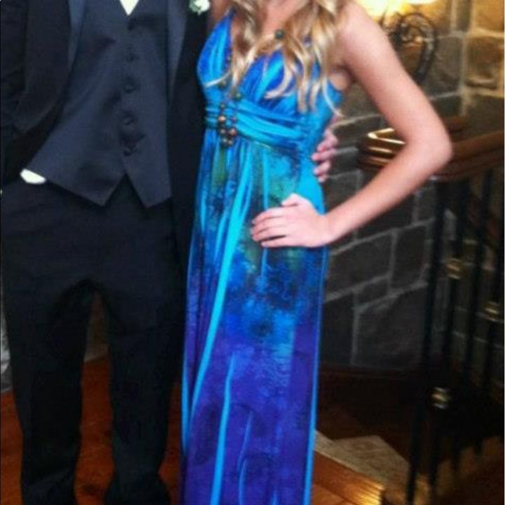 Blue/Green Maxi Dress